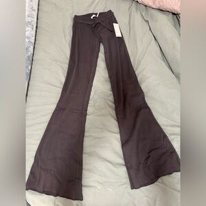 Black Cotton Flare Pants XS